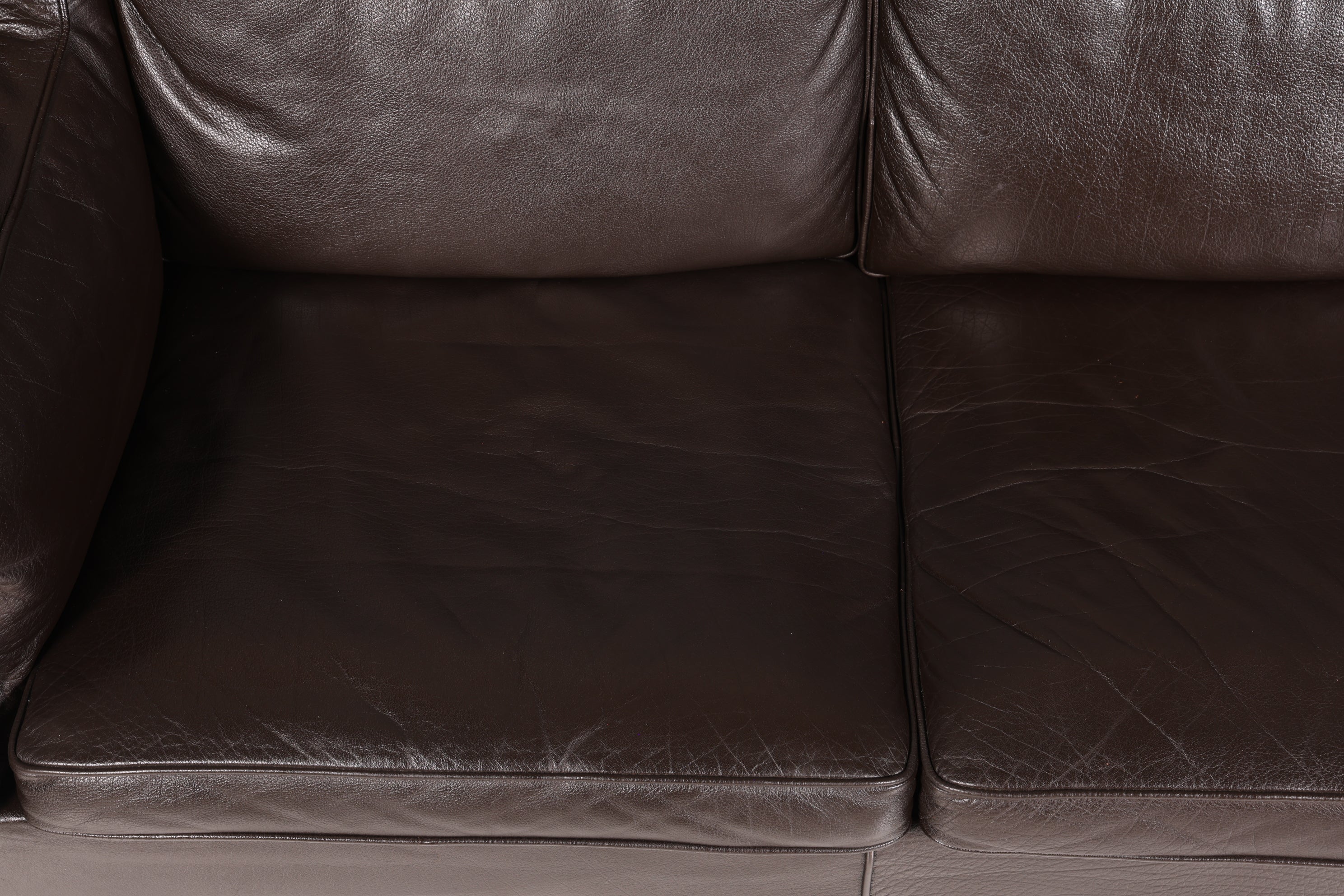 Magnifique canapé du designer Børge Mogensen, 3 places, canapé en cuir véritable, modèle 2213, fabriqué au Danemark.