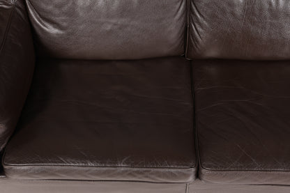 Magnifique canapé du designer Børge Mogensen, 3 places, canapé en cuir véritable, modèle 2213, fabriqué au Danemark.