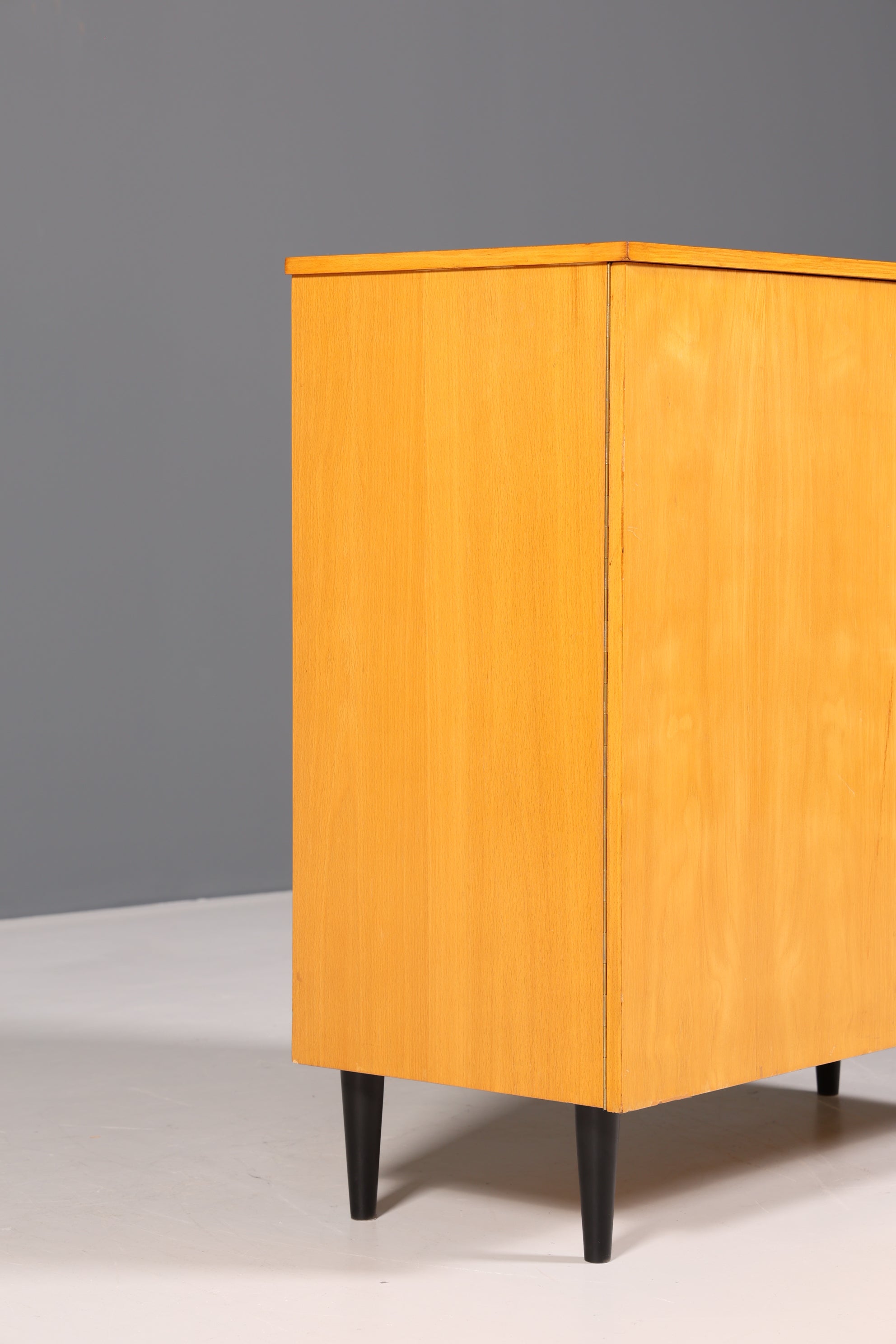 Wunderschöner Mid Century Schrank Vintage Schallplatten Schrank LP- Aufbewahrungsschrank