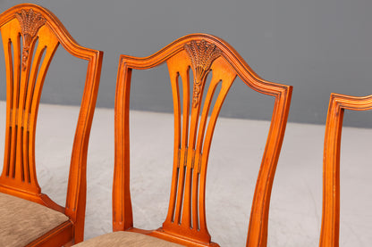 4x Wunderschöne Englische Stühle im Hepplewithe Stil Englisch Dining Chairs Küchenstühle Stuhlset