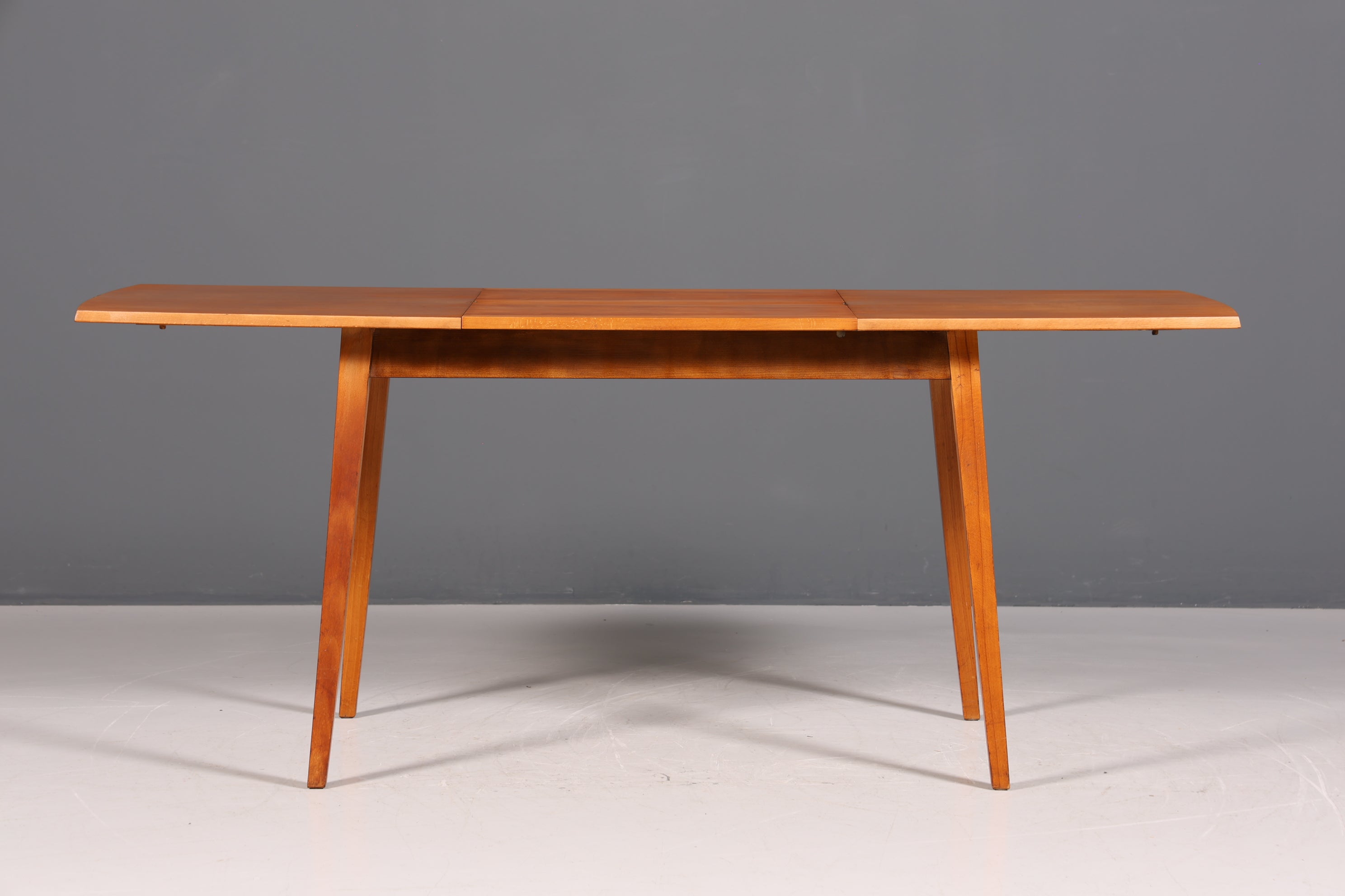 Magnifique table de salle à manger extensible vintage des années 50, table de cuisine rétro