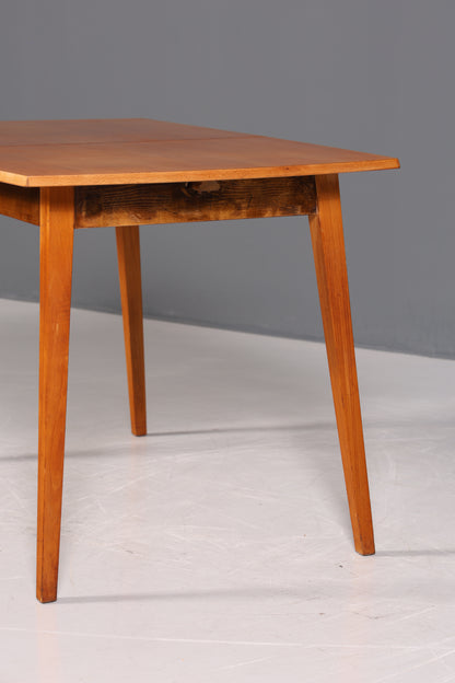 Magnifique table de salle à manger extensible vintage des années 50, table de cuisine rétro