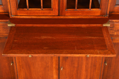 Impressionnante vitrine maritime, meuble anglais, bois massif, bibliothèque, buffet vintage