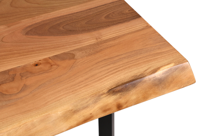Traumhafter Nussbaum Tisch 140cm-100cm Esszimmer Tisch Baumkanten Platte Massiv Holz Küchentisch