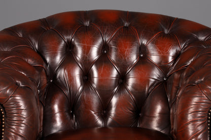 Wunderschöner Original Chesterfield Centurion Sessel Englischer Armlehnsessel Echt Leder Herrensessel Vintage 1 von 2