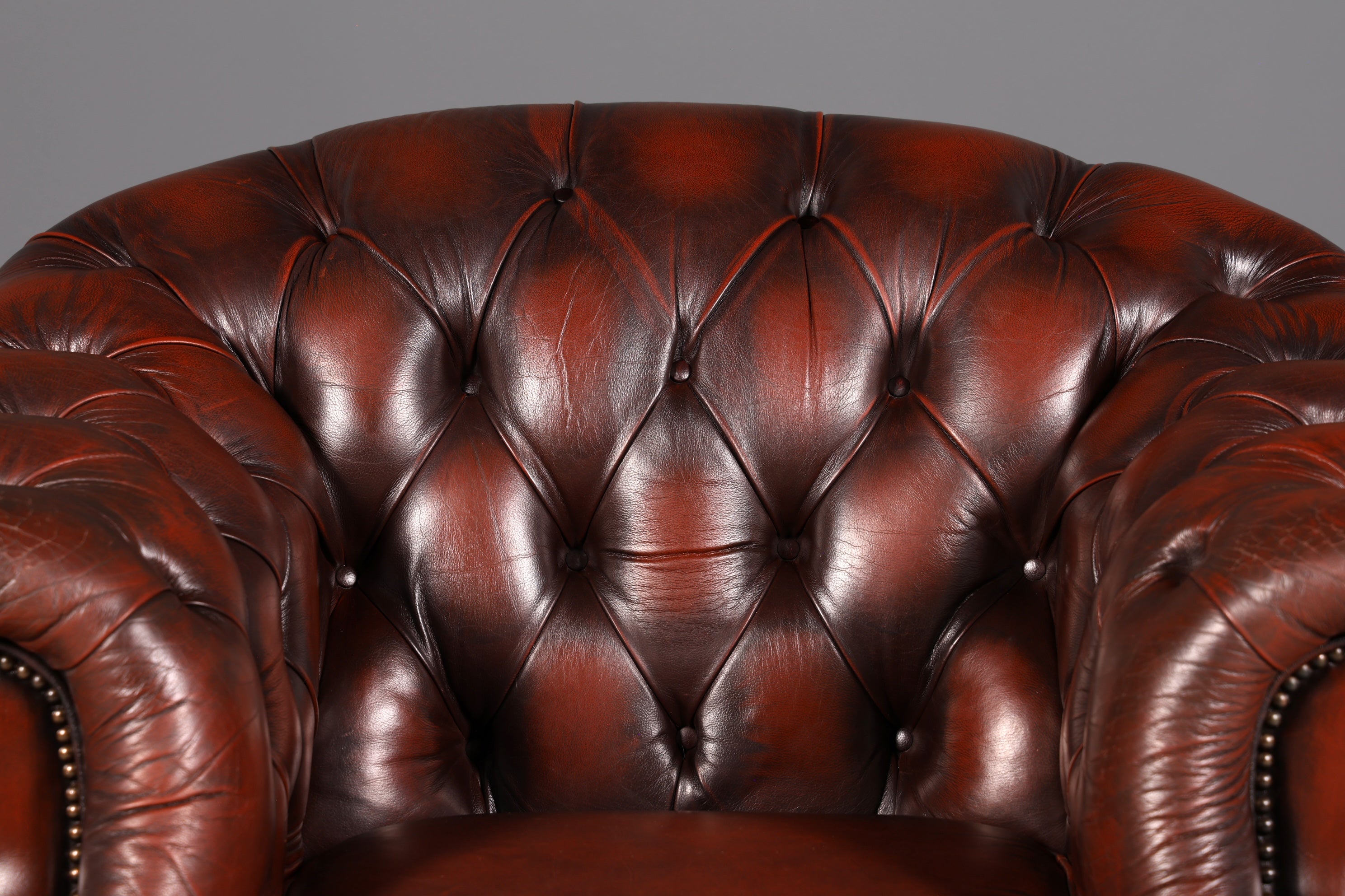 Wunderschöner Original Chesterfield Centurion Sessel Englischer Armlehnsessel Echt Leder Herrensessel Vintage 2 von 2