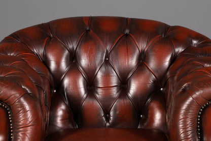 Wunderschöner Original Chesterfield Centurion Sessel Englischer Armlehnsessel Echt Leder Herrensessel Vintage 2 von 2
