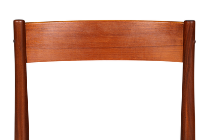 Schlichter Mid Century Stuhl Palisander Retro Sekretär Stuhl echt Leder Danish Design Küchenstuhl 1 von 2