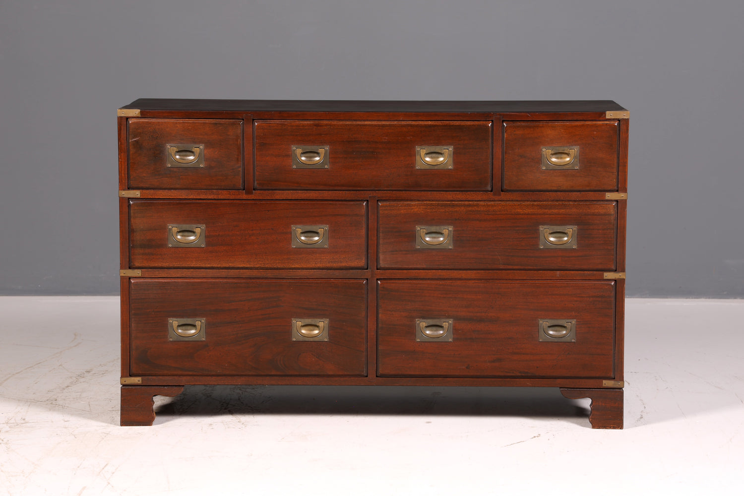 Traumhaftes Maritimes Sideboard Englische Military Chest Schiffskommode Antik Schrank Kolonial Vintage