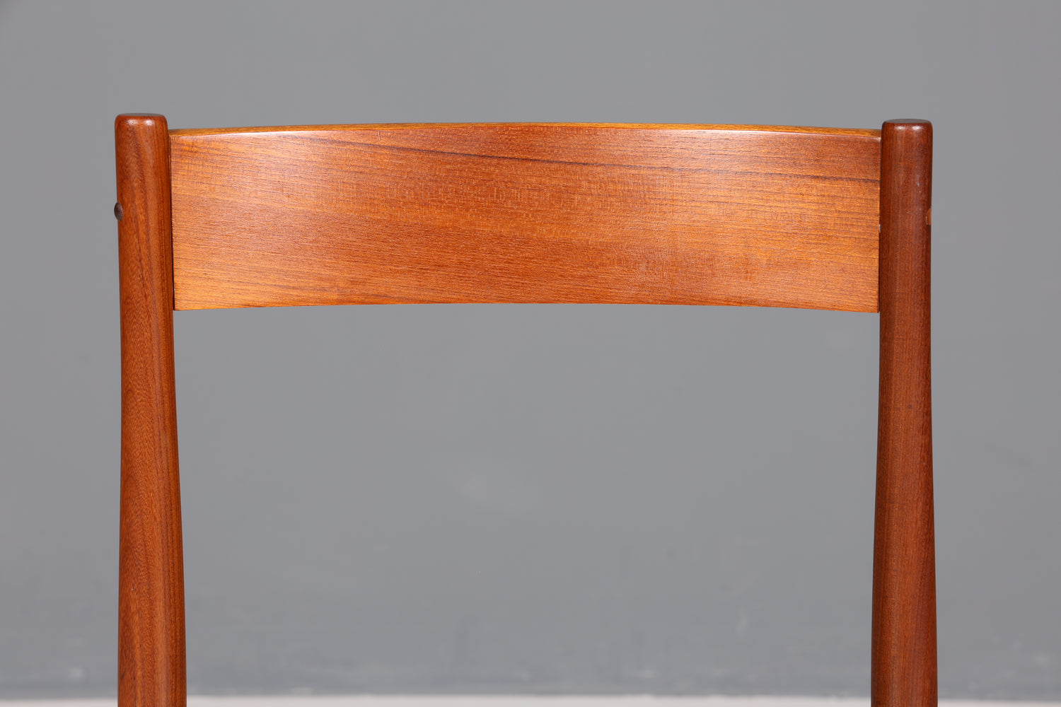 Chaise simple de style mid-century, palissandre, chaise secrétaire rétro, cuir véritable, chaise de cuisine design danois, 2 sur 2