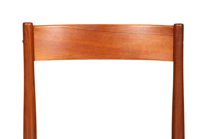 Schlichter Mid Century Stuhl Palisander Retro Sekretär Stuhl echt Leder Danish Design Küchenstuhl 2 von 2