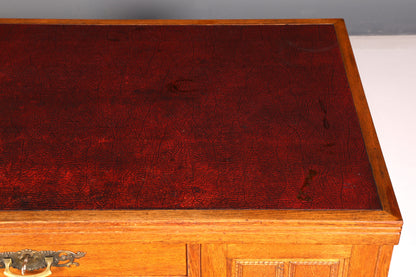 Wunderschöner Jugendstil Schreibtisch Eiche Echt Holz Bürotisch Office Table Antik Vintage