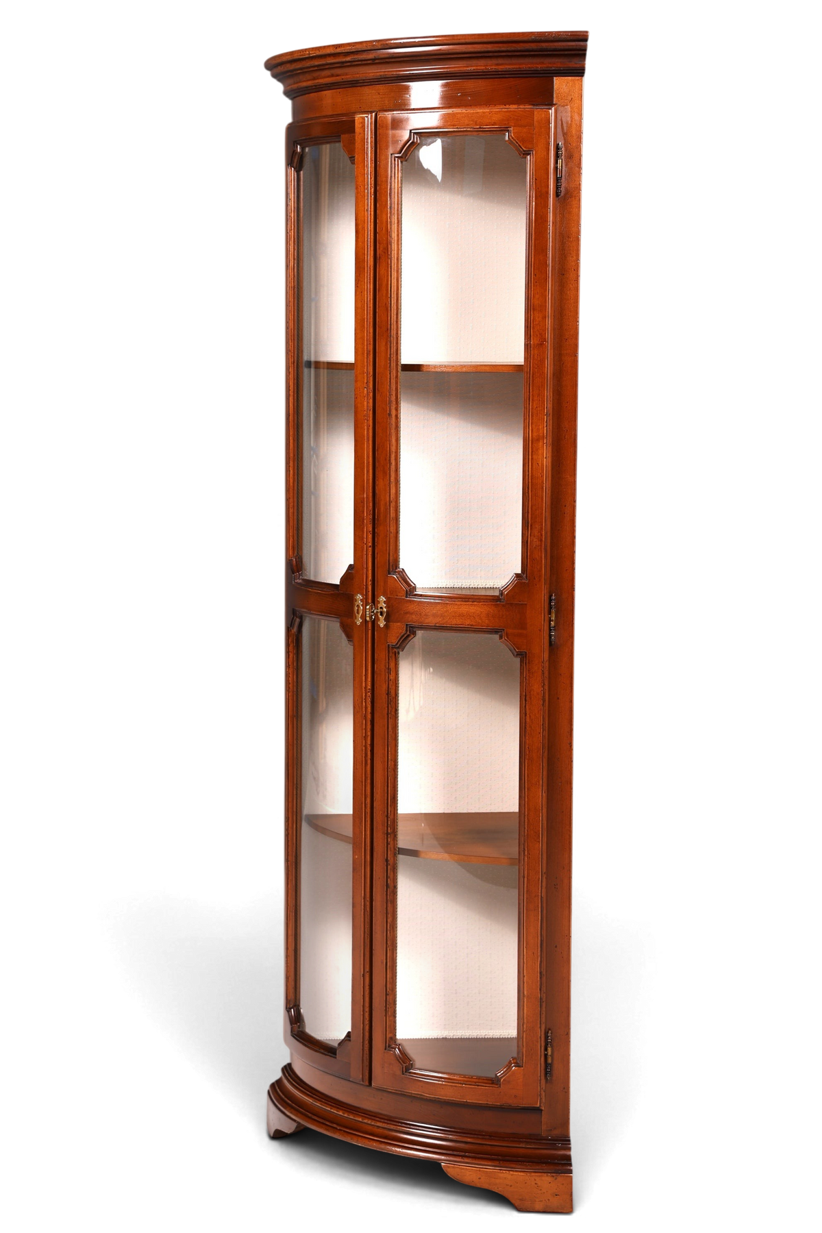 Edle Original Selva Eckvitrine Antik Stil Glasvitrine Schrank Geschirrschrank Eckregal