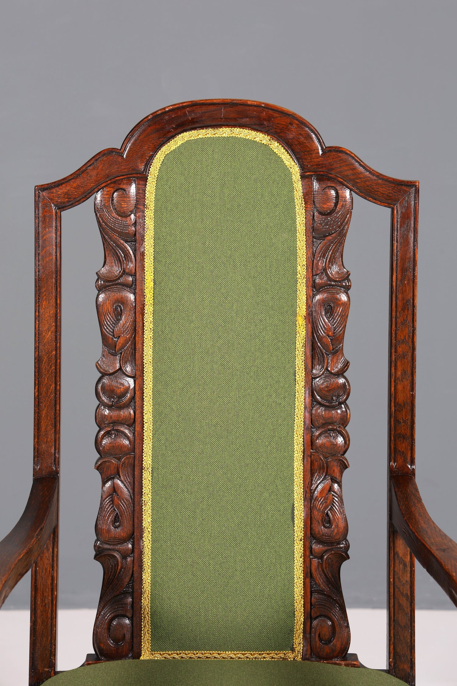 Magnifique fauteuil néo-Renaissance, style Gründerzeit, style Art nouveau, bureau de gentleman, chaise secrétaire en chêne, antiquité, vers 1910