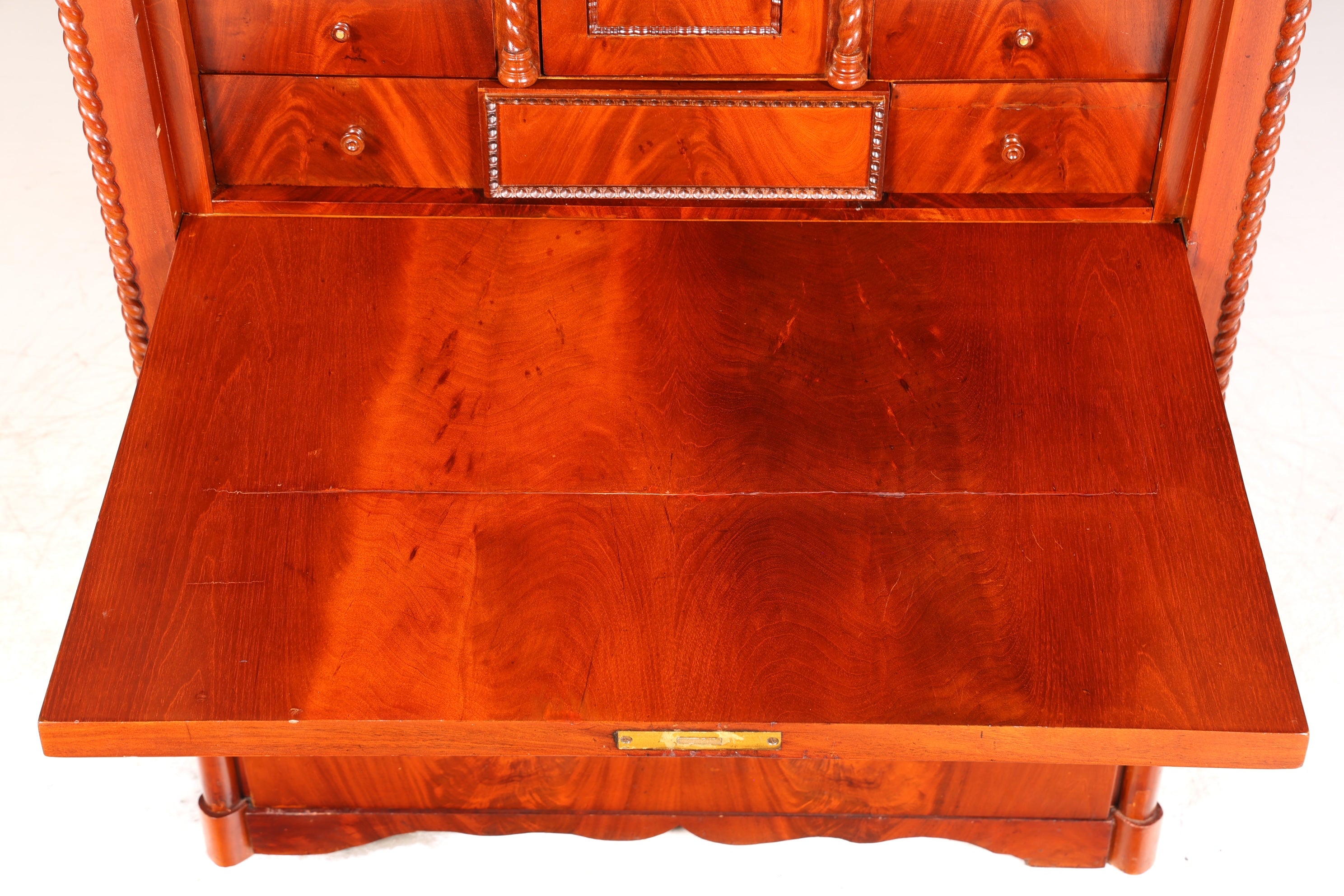 Stilvoller Louis Philippe Sekretär um 1880 Kommode Antik Biedermeier Stil Bürokommode