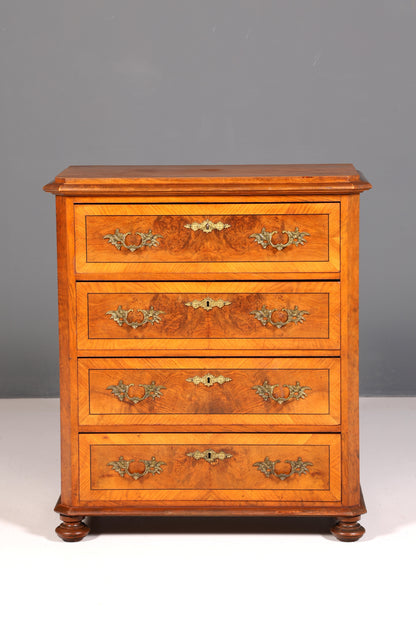 Wunderschöne Gründerzeit Kommode Louis Philippe Nussbaum Schubladenkommode Sideboard um 1880