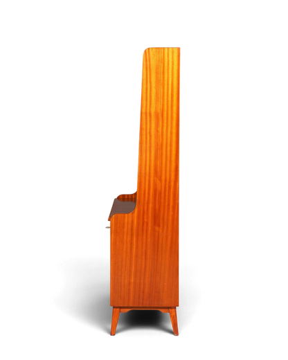 Wunderschöner Mid Century Schrank Bücherregal Vintage Sekretär Highboard Holz Regal 60s