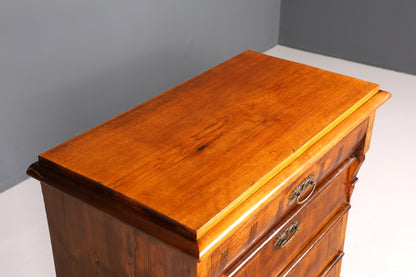 Commode élégante Gründerzeit vers 1890, vertiko Art Nouveau, chiffonnier antique, commode en lin