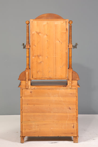 Wunderschöne Gründerzeit Kommode Antik Louis Philippe Sideboard mit Spiegel Flurkommode