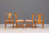 4x Schlichte Mid Century Stühle Nussbaum Retro Stuhlset Danish Design Küchenstühle