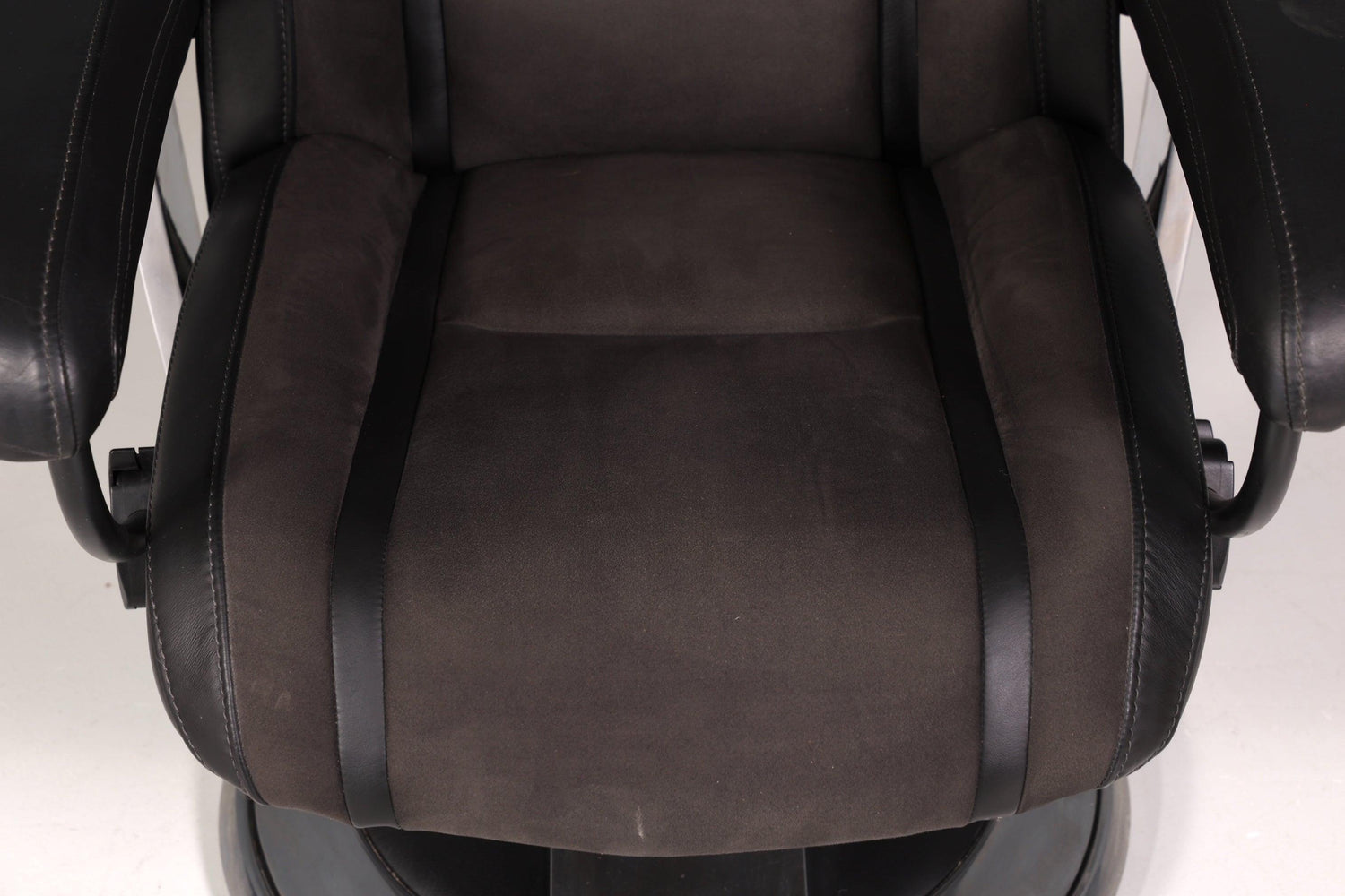 Edler Designer Sessel mit Hocker "Recaro" echt Leder Relax Armlehnsessel Fussablage