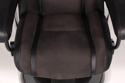 Edler Designer Sessel mit Hocker "Recaro" echt Leder Relax Armlehnsessel Fussablage