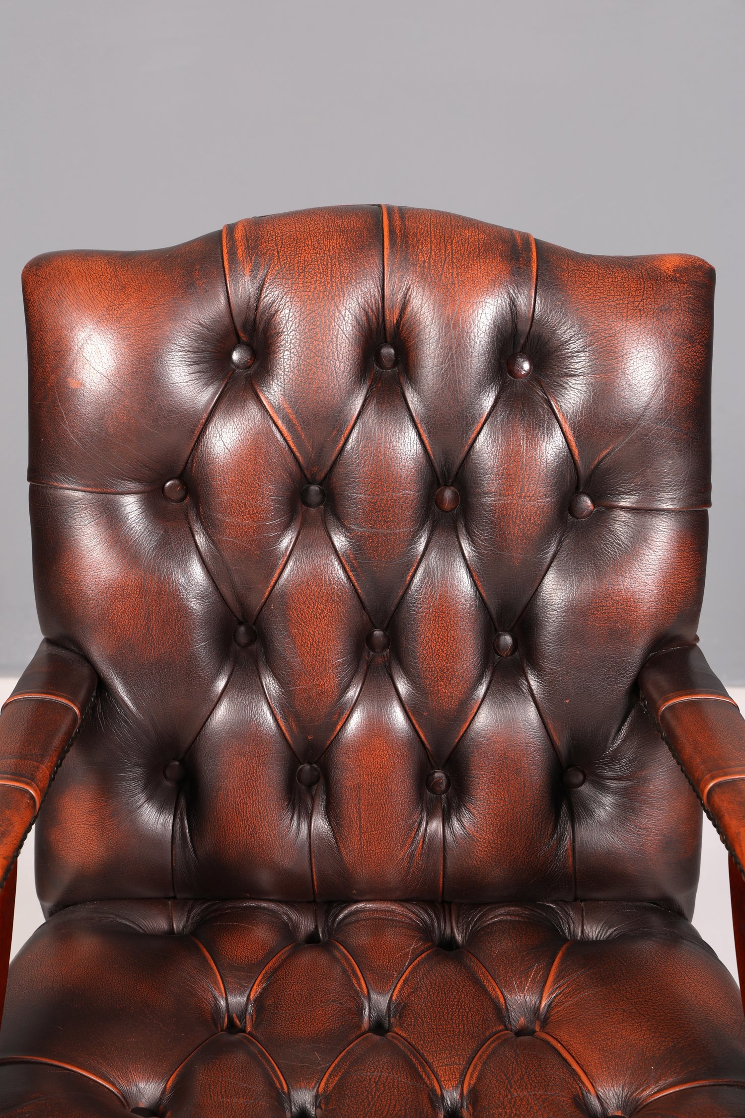 Wunderschöner Original Chesterfield Centurion Bürosessel Echt Leder Englisch Bürostuhl Office Chair