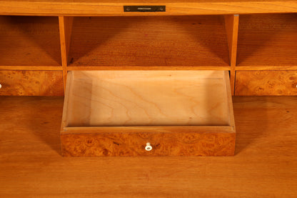 Wunderschöner Mid Century Rollladen Sekretär echt Holz Büro Schrank Retro Schreibkommode