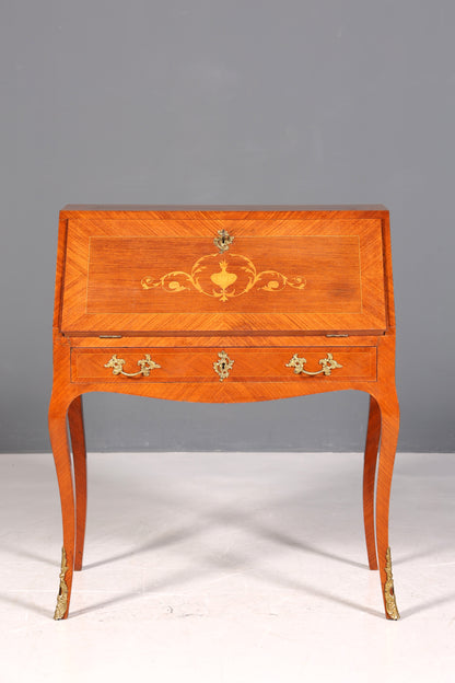 Magnifique secrétaire de style baroque, commode de bureau, bureau à écrire