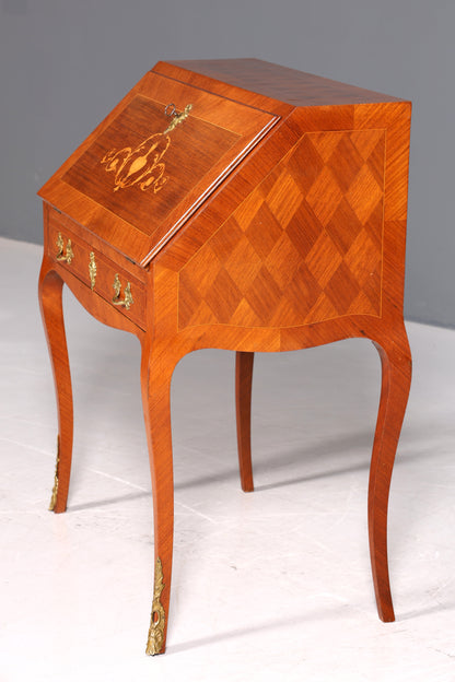 Magnifique secrétaire de style baroque, commode de bureau, bureau à écrire