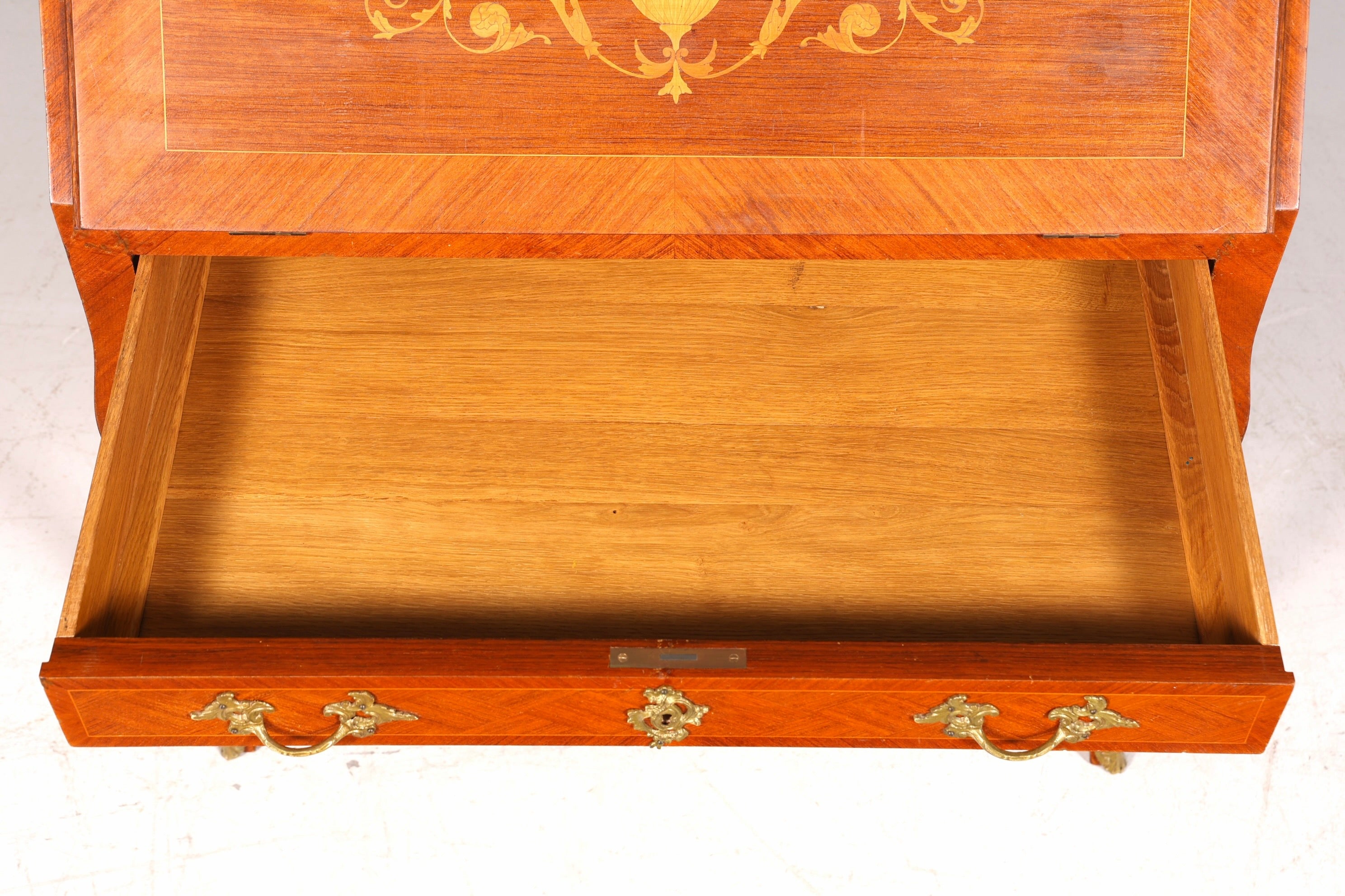 Magnifique secrétaire de style baroque, commode de bureau, bureau à écrire