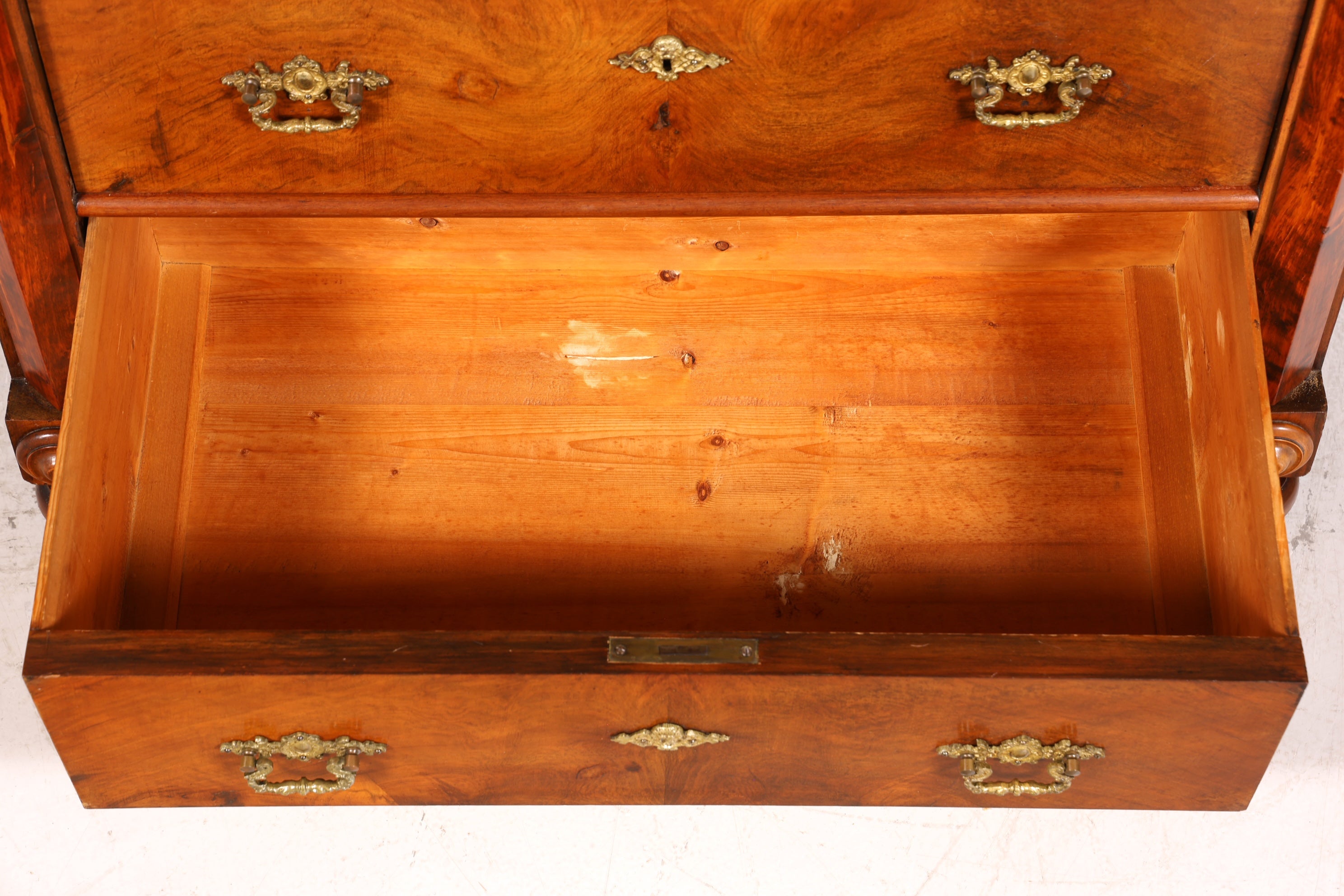 Beau secrétaire Gründerzeit, commode Art Nouveau, meuble ancien