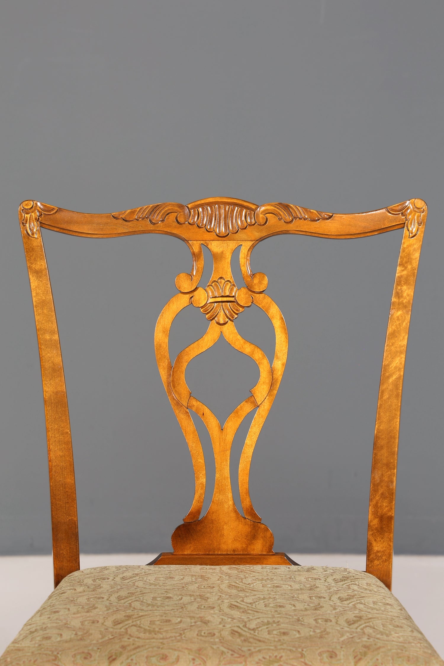 4x Wunderschöne Chippendale Stühle Barock Stil Stuhlset Polsterstuhl Set Englisch Küchenstühle Esszimmer Stühle