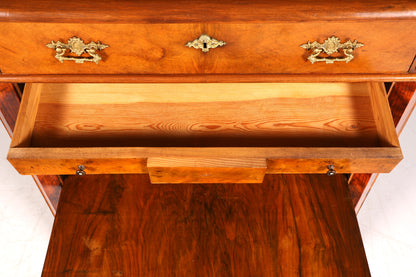 Beau secrétaire Gründerzeit, commode Art Nouveau, meuble ancien