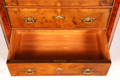 Beau secrétaire Gründerzeit, commode Art Nouveau, meuble ancien