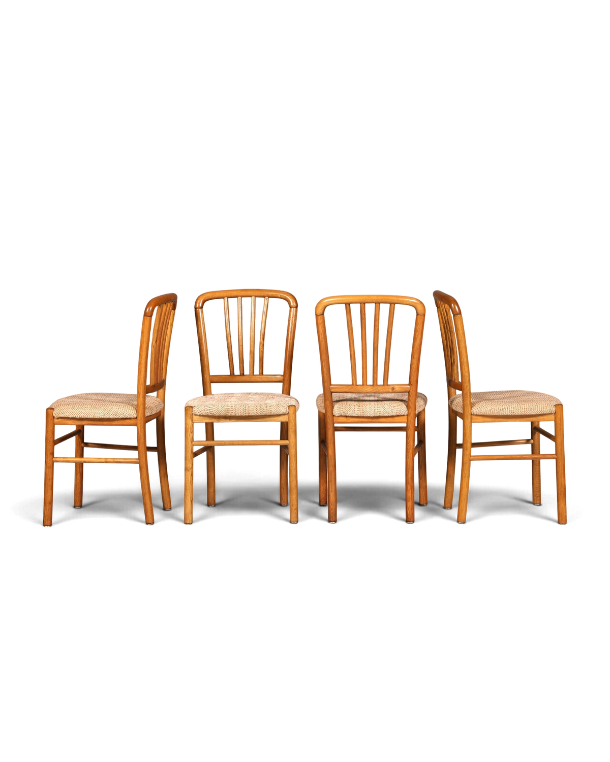 4x Schlichte Mid Century Stühle Retro Stuhlset Danish Design Küchenstühle Esszimmer Stühle