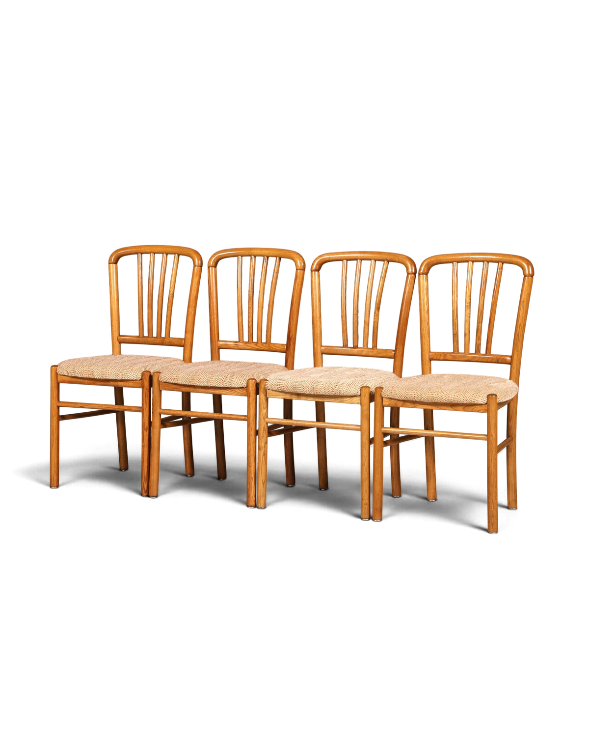 4x Schlichte Mid Century Stühle Retro Stuhlset Danish Design Küchenstühle Esszimmer Stühle
