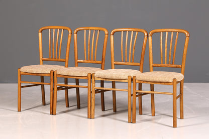4x Schlichte Mid Century Stühle Retro Stuhlset Danish Design Küchenstühle Esszimmer Stühle