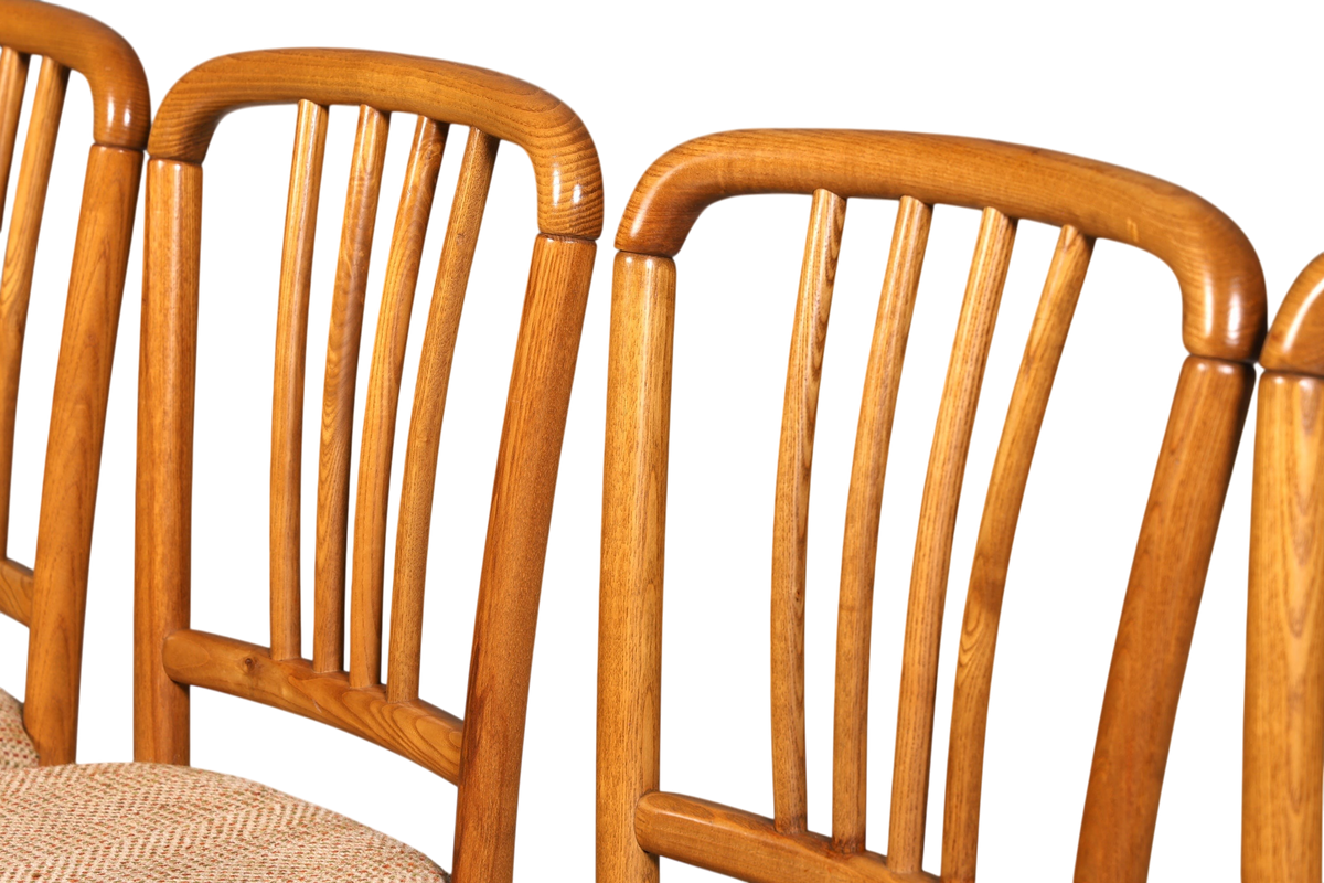 4x Schlichte Mid Century Stühle Retro Stuhlset Danish Design Küchenstühle Esszimmer Stühle