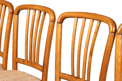 4x Schlichte Mid Century Stühle Retro Stuhlset Danish Design Küchenstühle Esszimmer Stühle