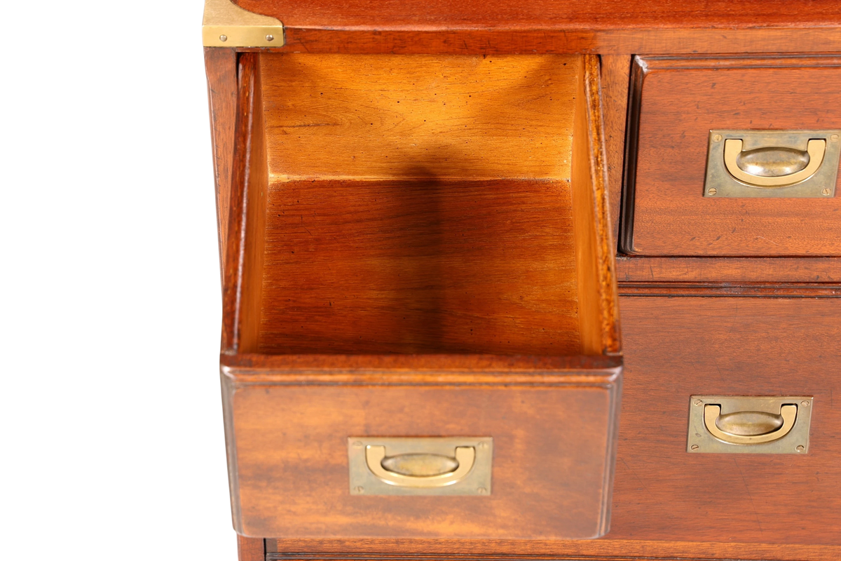 Wunderschöner Maritimer Vitrinenschrank Englischer Schrank echt Holz Bibliothek Englische Anrichte