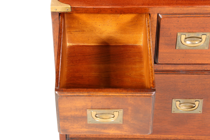 Wunderschöner Maritimer Vitrinenschrank Englischer Schrank echt Holz Bibliothek Englische Anrichte