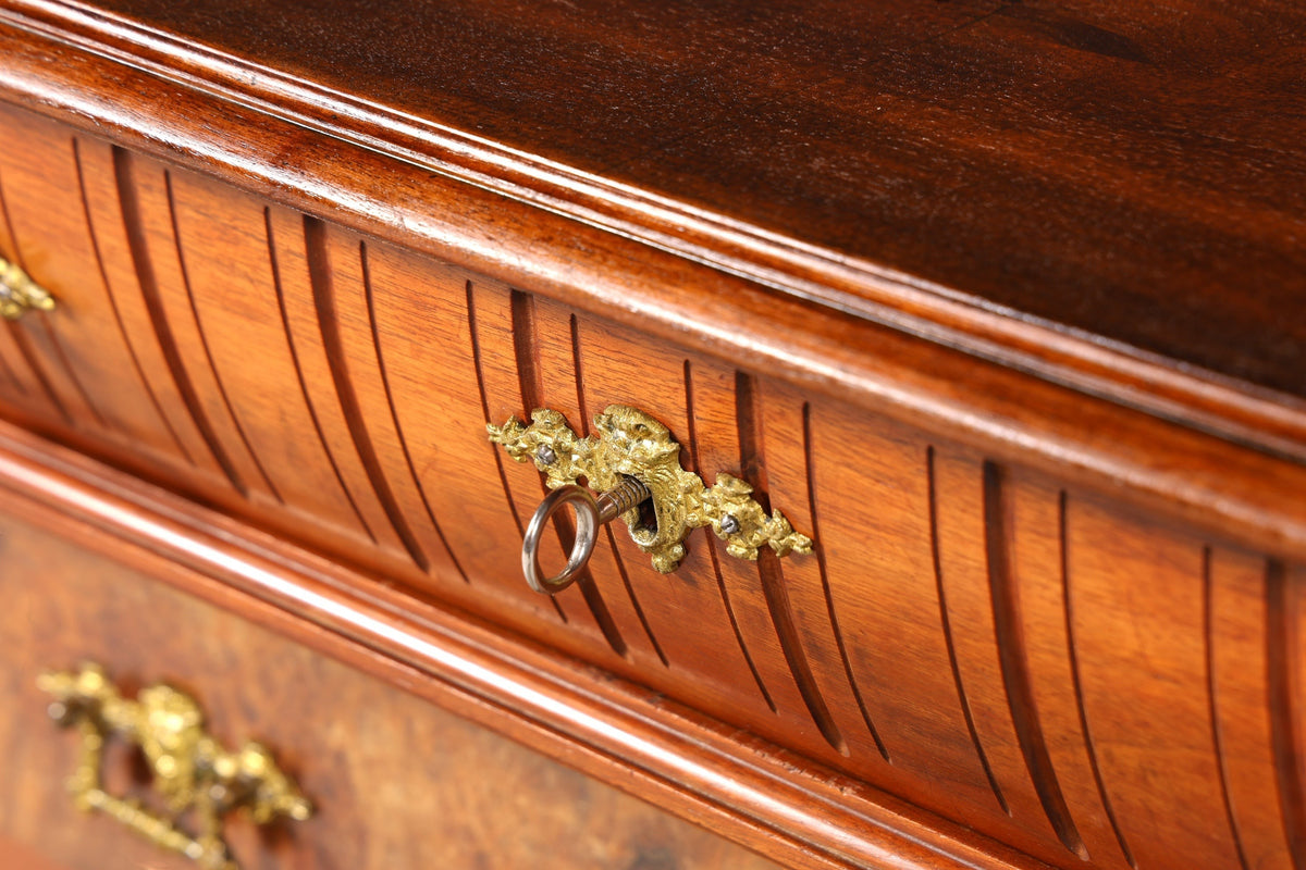 Wunderschöne Gründerzeit Kommode Louis Philippe Nussbaum Schubladen Kommode Sideboard um 1880
