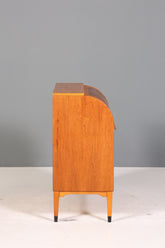 Wunderschöner Mid Century Rollladen Sekretär Danish Design echt Holz Schreibkommode 60er Jahre