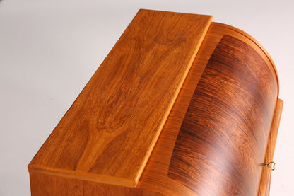 Wunderschöner Mid Century Rollladen Sekretär Danish Design echt Holz Schreibkommode 60er Jahre
