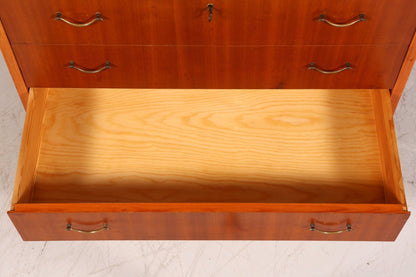 Schlichter Mid Century Rollladen Sekretär echt Holz Büro Schrank Vintage Schreibkommode