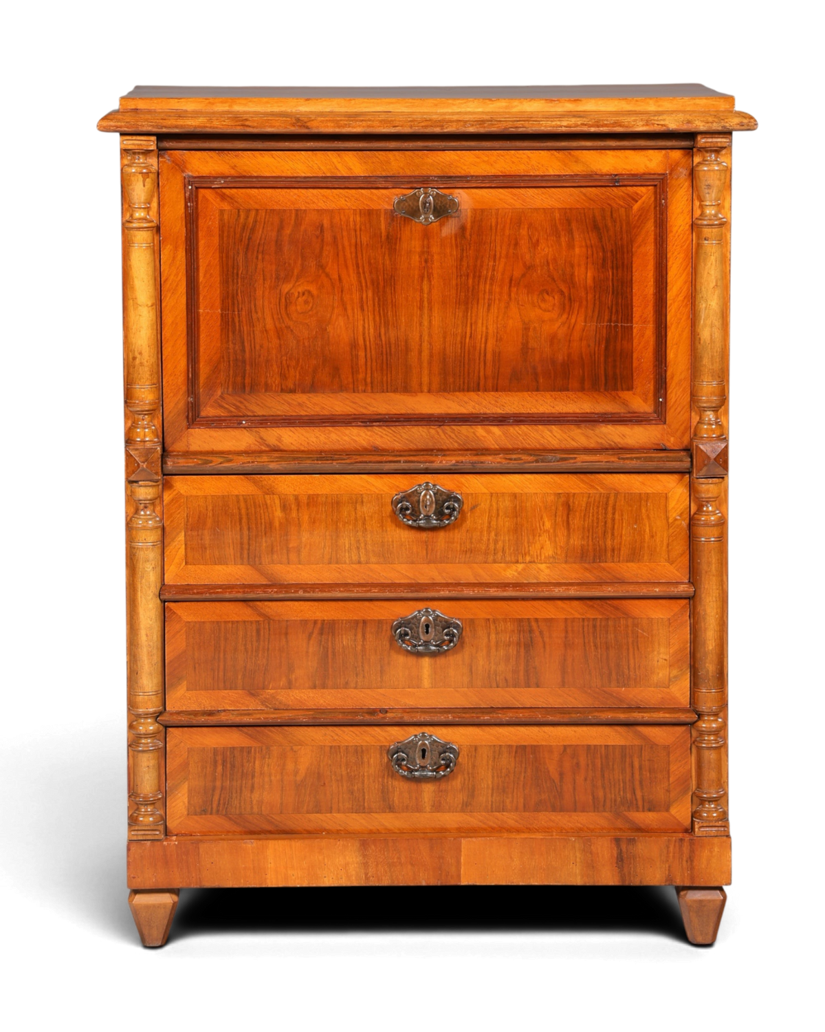Stilvoller Gründerzeit Sekretär Vertiko Highboard Louis Philippe Kommode Sekretär Schrank um 1880