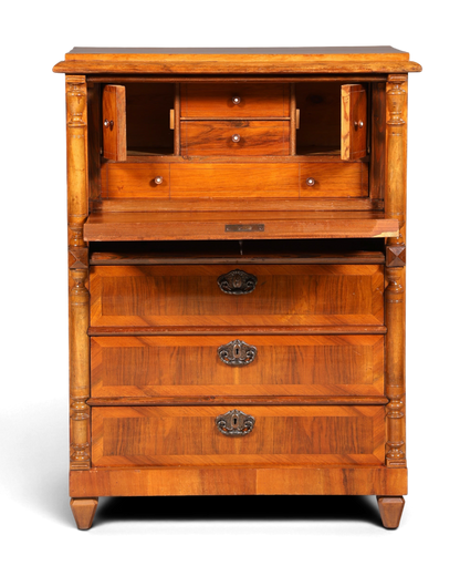 Stilvoller Gründerzeit Sekretär Vertiko Highboard Louis Philippe Kommode Sekretär Schrank um 1880