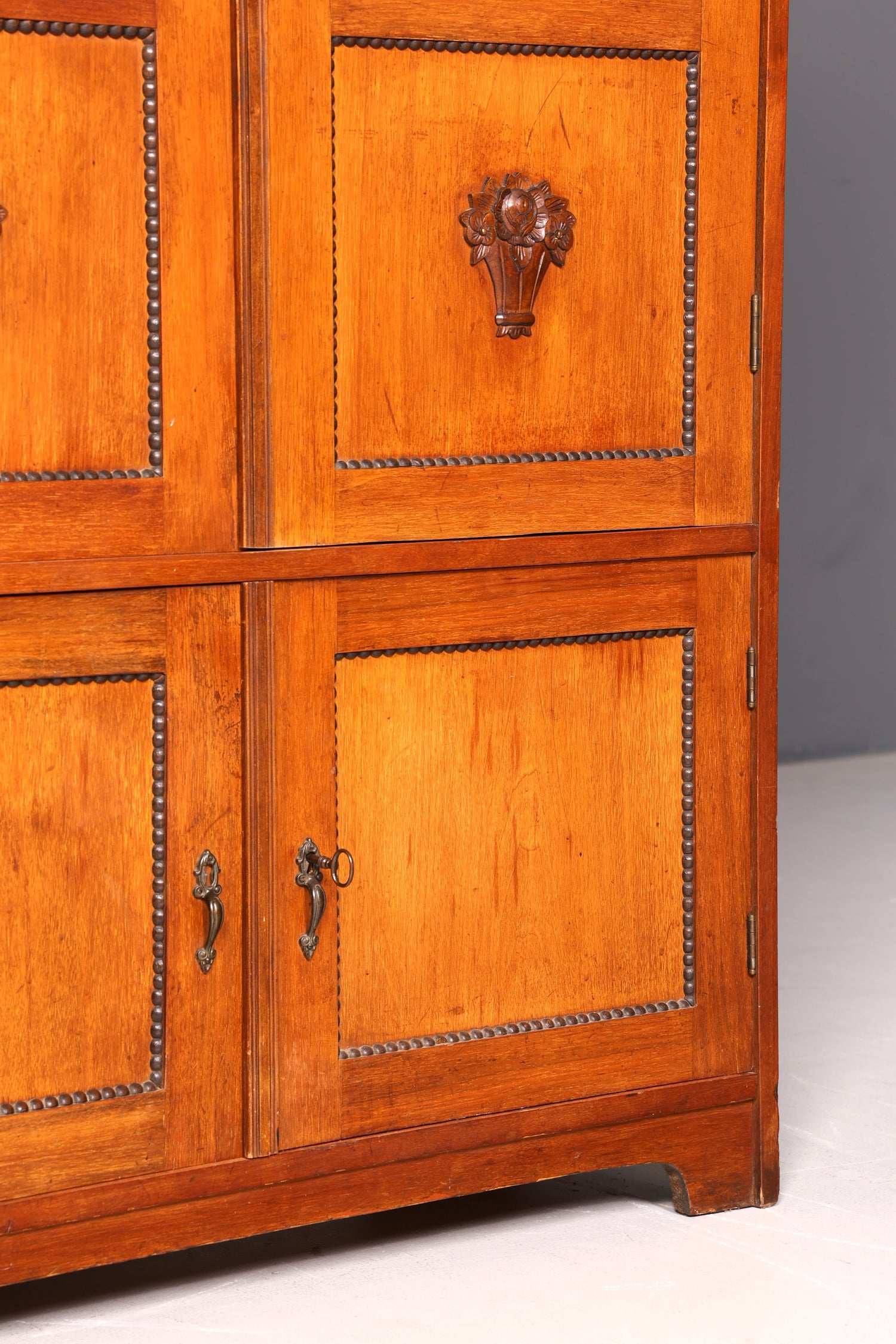 Traumhafte Jugendstil Vitrine Antik Holz Bücherschrank Eiche Antik Schrank Geschirrschrank
