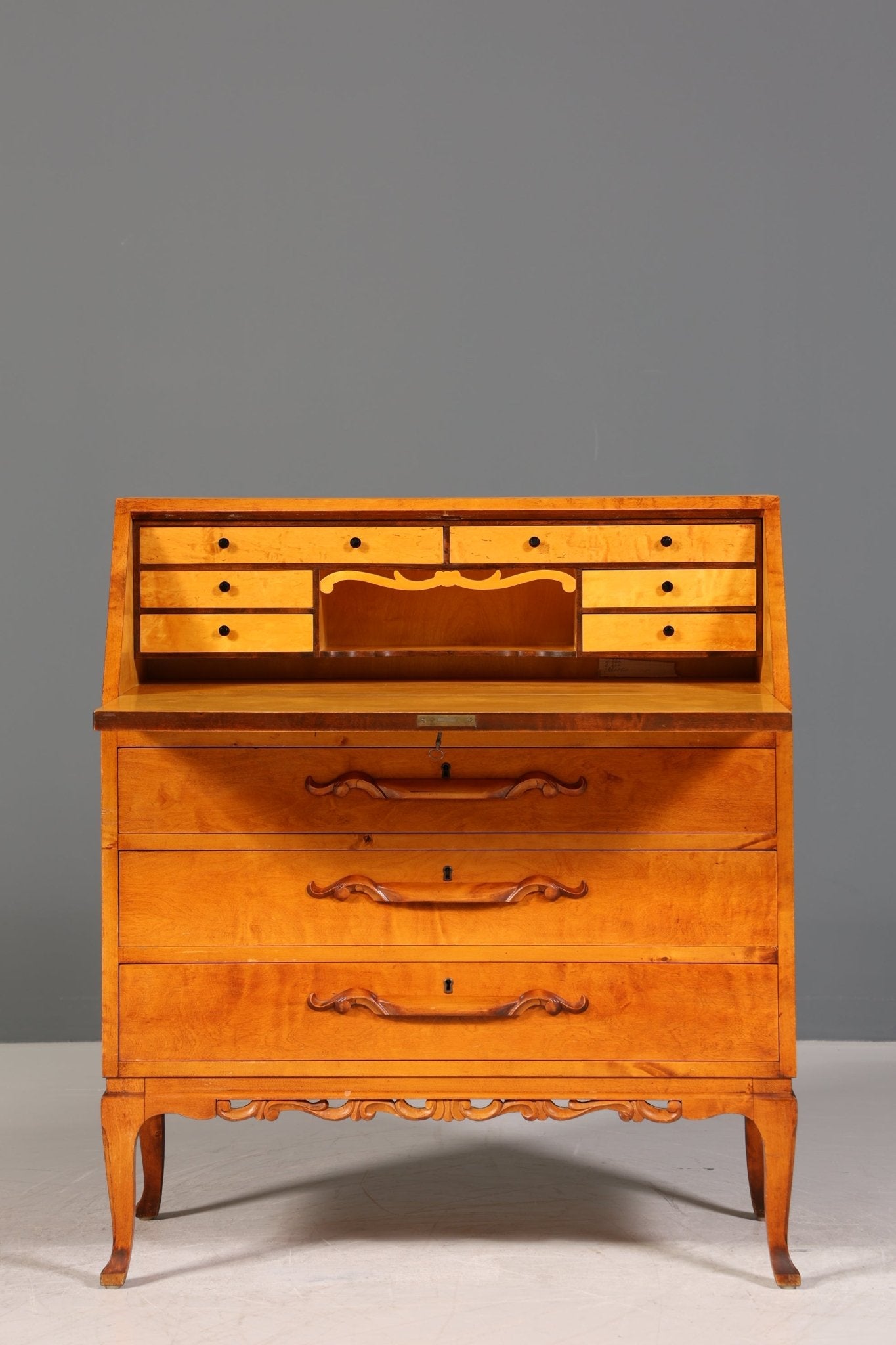 Edler Sekretär um 1930 Büro Kommode echt Holz Sekretär Schreibtisch Kommode